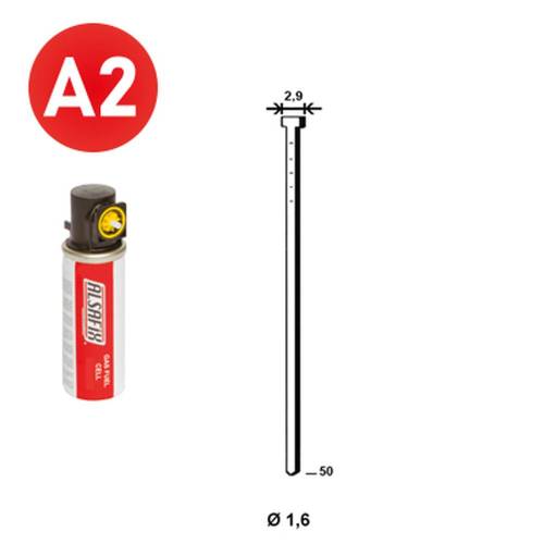 Pack de 2000 Pointes Brads INOX 50 mm – D. 1,6/2,9, 20° – Fixation Sécurisée et Durable - ALSAFIX