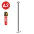 2 000 Pointes Brads Inox en Bande 20° (Pack) - 1.6/2.9x64 mm + 2 Cartouches de Gaz Jaune - D-Work