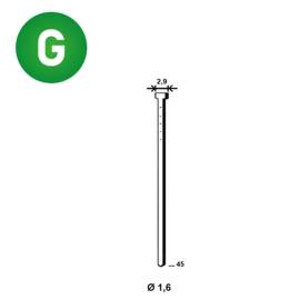 2 000 Pointes Brads Galvanisées en Bande 20° D. 1,6/2,9 x L. 45 mm – Fixation Sécurisée et Durable - ALSAFIX