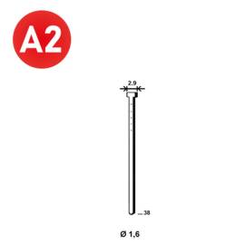 2 000 Pointes Brads INOX 38 mm – D. 1,6/2,9 mm, 20° – Fixation Sécurisée et Durable - ALSAFIX