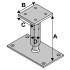 Pied de Poteau Réglable avec Platine 140-220 x 80 x 90 mm – M20 x 8/5 mm – Ajustable et Robuste – AL-SAFIX - ALSAFIX