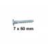 50 Vis Bois Quadra Speed en Vrac - Inox A2 - Autoforeuse Tx 25 - 5x70 mm - D-Work