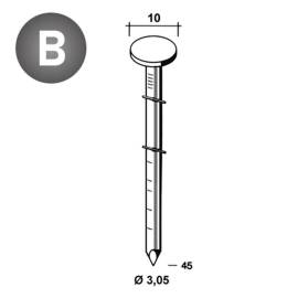 7 200 Pointes Roofing Brut 16° (Coil) - 3.05/10x45 mm - D-Work
