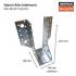 Sabot de Charpente à Ailes Extérieures 40x140x4,0 – 40x140 mm, Épaisseur 4 mm – Résistance et Stabilité - ALSAFIX