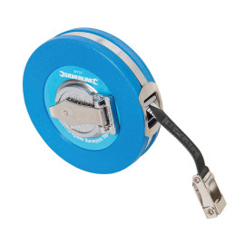 Mètre d'Arpenteur en Fibres de Verre 10 m x 13 mm – Précision et Résistance – Idéal pour Mesures Extérieures - Silverline