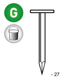 Pointe en Vrac Tête Extra Large (TEL) 2,5 x 27 mm – Électro-Galvanisée, Seau de 5 kg – Fixation Sécurisée et Durable - ALSAFIX