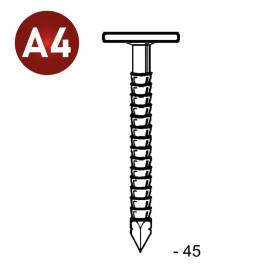 Pointe en Vrac Tête Extra Large Annelée Inox A4 - 2.8/3.1x45 mm - 1 kg - D-Work