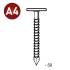 Pointe en Vrac Tête Extra Large Annelée Inox A4 - 2.8/3.1x50 mm - 1 kg - D-Work