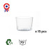 15 verrine rotonde Bodega da 17,5 cl D. 80 x Ht. 58 mm riutilizzabili, riciclabili 100% francesi - Trasparente - D-Work