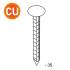 Pointe en Vrac Tête Extra Large Carrée Crantée 3 x 3 x 35 mm – Cuivre, 5 kg – Fixation Sécurisée et Durable - ALSAFIX