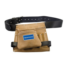 Ceinture-Sacoche à Outils en Daim et Cuir – 8 Pochettes 260 x 230 mm – Pratique et Durable - Silverline