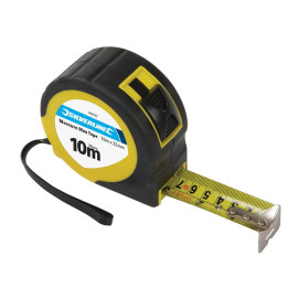 Mètre Ruban Measure Max 10 m - Largeur 32 mm - Précision et Durabilité - Silverline