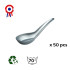 50 cuillères bouchées Chinoise 1,7 cl de 120 x 38 x Ht. 32 mm réutilisable, recyclable 100% Française - Noir - D-Work