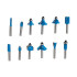 Fraises de Défonceuse TCT 1/4" - Lot de 12 Pièces - Précision et Performance Optimale - Silverline