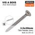Vis à Bois Tête Fraisée 3,5 x 30 mm – Blister de 250 – Fixation Sécurisée et Durable - ALSAFIX