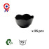 25 Mini Lotus round verrines 6 cl D.63 x Ht. 35 mm reusable, recyclable 100% French - Black - D-Work