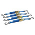 Sangles d'Arrimage à Crochet en S 4 m x 25 mm - Lot de 4 - Résistantes jusqu'à 700 kg - Silverline