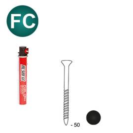 2 200 Clous-Vis Noires en Bande 34° (Pack) - 2.5x50 mm + 2 Cartouches de Gaz Rouge 80 ml - D-Work