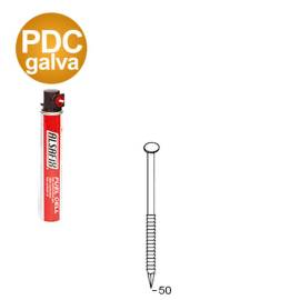 3 300 Pointes Galvanisées en Bande 34° (Pack) - 28x50 mm + 3 Cartouches de Gaz - D-Work