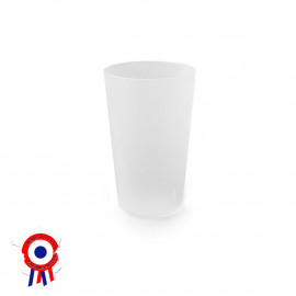 Juego de Vasos de Polipropileno Reutilizables y Reciclables sin BPA 33 cl (25 utilizables) - Translúcidos - D-Work