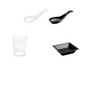 Kit particulier 120 pcs verrines, raviers, cuillères, mini-couverts "spécial apéritif" réutilisable, 100% Français - D-Work