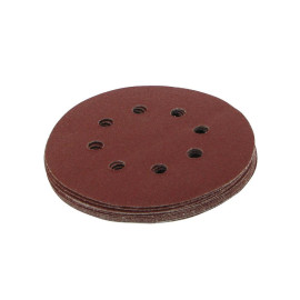 Disques Abrasifs Perforés Auto-Agrippants 125 mm – Lot de 10 – Grain 80, Idéal pour Ponçage - Silverline