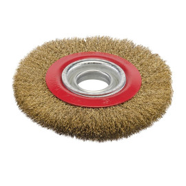 Brosse Circulaire en Acier Laitonné 150 x 32 mm – Résistante et Efficace pour Nettoyage - Silverline
