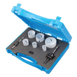 Scies Cloches de Plombier Bimétalliques - Lot de 9 - Ø 19 à 57 mm, Précision et Durabilité - Silverline