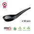 50 Chinese spoons 1.7 cl, 120 x 38 x Ht. 32 mm reusable, recyclable 100% French - Black - D-Work