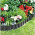 Grey Anthracite Flexible Corrugated Garden Edging Height 10cm x Length 9 Metres in PVC and UV Resistant - D-Work