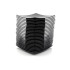 25 assiettes carrées de 95 x 95 x Ht. 13 mm réutilisable, recyclable 100% Française - Noir - D-Work