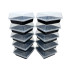 10 Cajas cuadradas de 17 x 17 cm para la preparación de comidas, fiambreras, reutilizables sin BPA 100% francés - D-Work