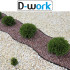 Bordo flessibile per giardino liscio nero altezza 15 cm x lunghezza 9 metri PVC e anti UV D-Work