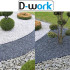 Bordo flessibile liscio per giardino grigio antracite altezza 15 cm x lunghezza 9 metri in PVC e anti-UV D-Work