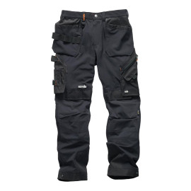 Pantalon Pro Flex Plus Noir Taille 44 R – Confort et Praticité – Idéal pour le Travail - Scruffs