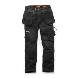 Pantalon Trade Flex Noir Taille 34 R – Avec Poches-Étuis – Confort et Praticité - Scruffs