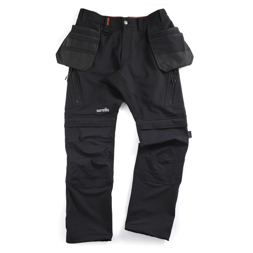 Pantalon Tech Noir Taille 40 R – Avec Poches-Étuis – Confort et Praticité - Scruffs