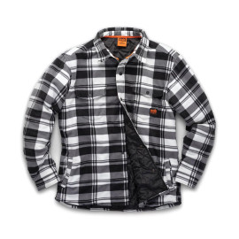 Chemise à Carreaux Rembourrée Worker XS – Noir et Blanc – Confort et Style – Scruffs - Scruffs