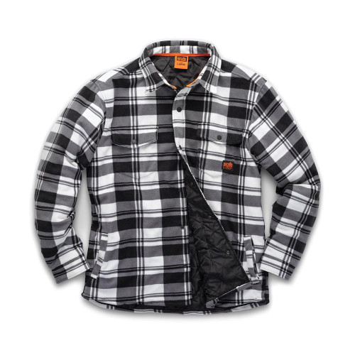 Chemise à Carreaux Rembourrée Worker XS – Noir et Blanc – Confort et Style – Scruffs - Scruffs