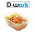 50 PET Salad Trays 1000 ml with Lid (175x166xH.66mm) Practical, Airtight and Resistant - D-Work