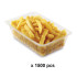 50 PET Salad Trays 1000 ml with Lid (175x166xH.66mm) Practical, Airtight and Resistant - D-Work