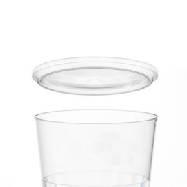 30 Deckel D. 82 x Ht 6 mm für Bodega-Gläser 17,5 cl Wiederverwendbar, recycelbar 100% Französisch - Transparent - D-Work