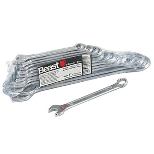 Jeu de Clés Mixtes 10-17 mm - 6 Pcs - Acier - Résistantes et Pratiques - Haute résistance - Beast