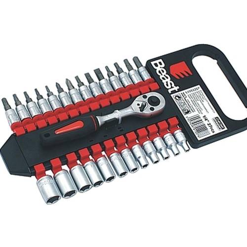 Clés à Douille 4-13 mm 1/4'' - Acier, Norme CV 27X - Précision et Polyvalence - Beast