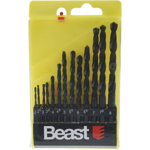 Jeu de Forets à Métaux 2-8 mm - HSS - 13 Pcs - Précision et Performance - Acier haute qualité - Beast