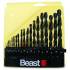 Jeu de Forets à Métaux 1-10 mm - 19 Pcs - Acier HSS - Précision et Performance - Usage Professionnel - Beast