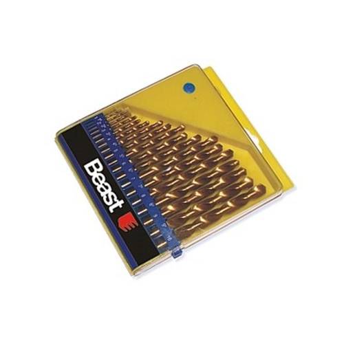 Jeu de Forets à Métaux 1-10 mm - HSS Titan, 19 Pièces - Précision et Performance - Beast - Beast