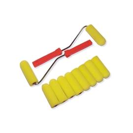 Jeu de Rouleaux de Peinture 10x 100 mm - Foam, 2x23 cm - Application Facile et Uniforme - Beast