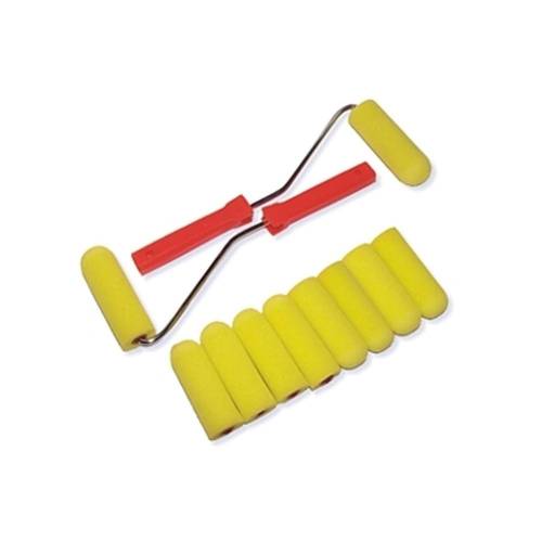 Jeu de Rouleaux de Peinture 10x 100 mm - Foam, 2x23 cm - Application Facile et Uniforme - Beast