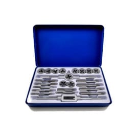 Coffret de Tarauds et Filières 24x M5-M12 - Acier Alliage - Boîtier Métal - Outils Pratiques pour Filetage - Beast